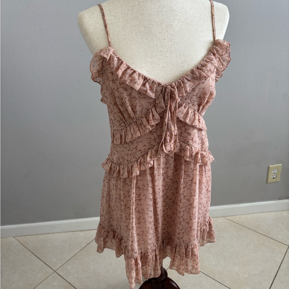 Forever 21 Blush Pink Ruffle Mini Dress